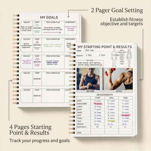 Consistency Over Motivation Fitness Planner For Adults