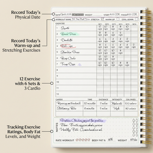 Consistency Over Motivation Fitness Planner For Adults
