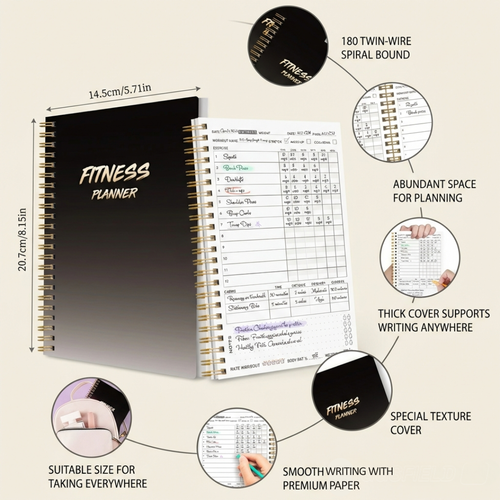Consistency Over Motivation Fitness Planner For Adults