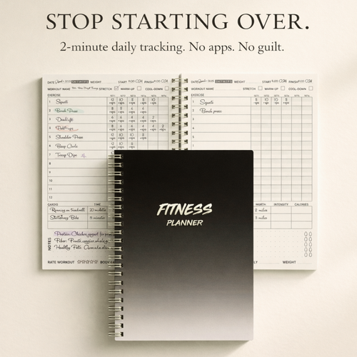 Consistency Over Motivation Fitness Planner For Adults